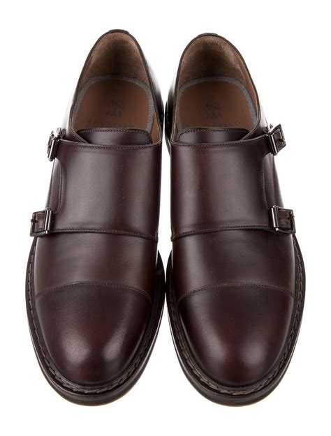 versace double monk strap shoes|Leather Double Monk Strap Shoes w/ Tags .